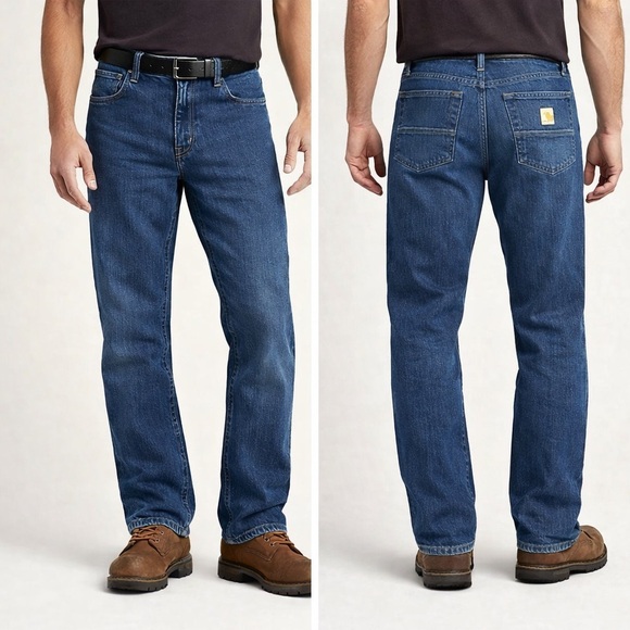 Carhartt Other - Carhartt Straight Fit Jeans Mens 32x32 Blue Denim Workwear Classic 5 Pocket